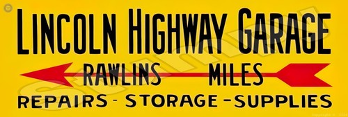 Lincoln highway garage metal - lincoln,